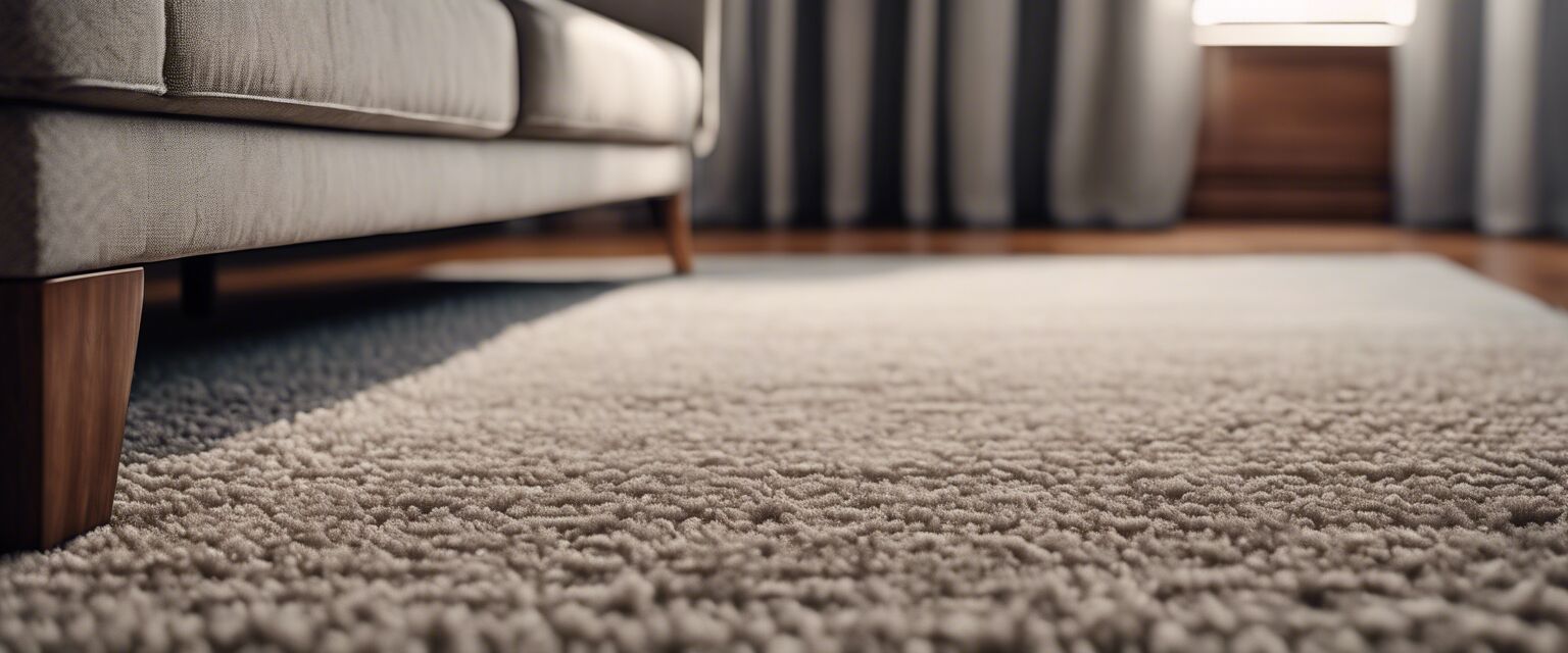 Clean carpet in a living room