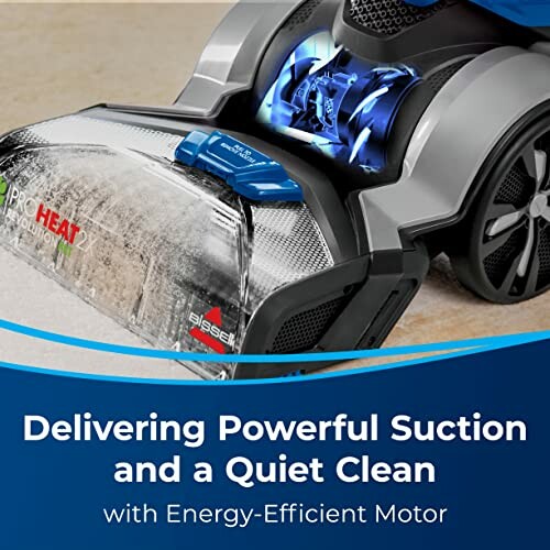 Vacuum cleaner with powerful suction and energy-efficient motor