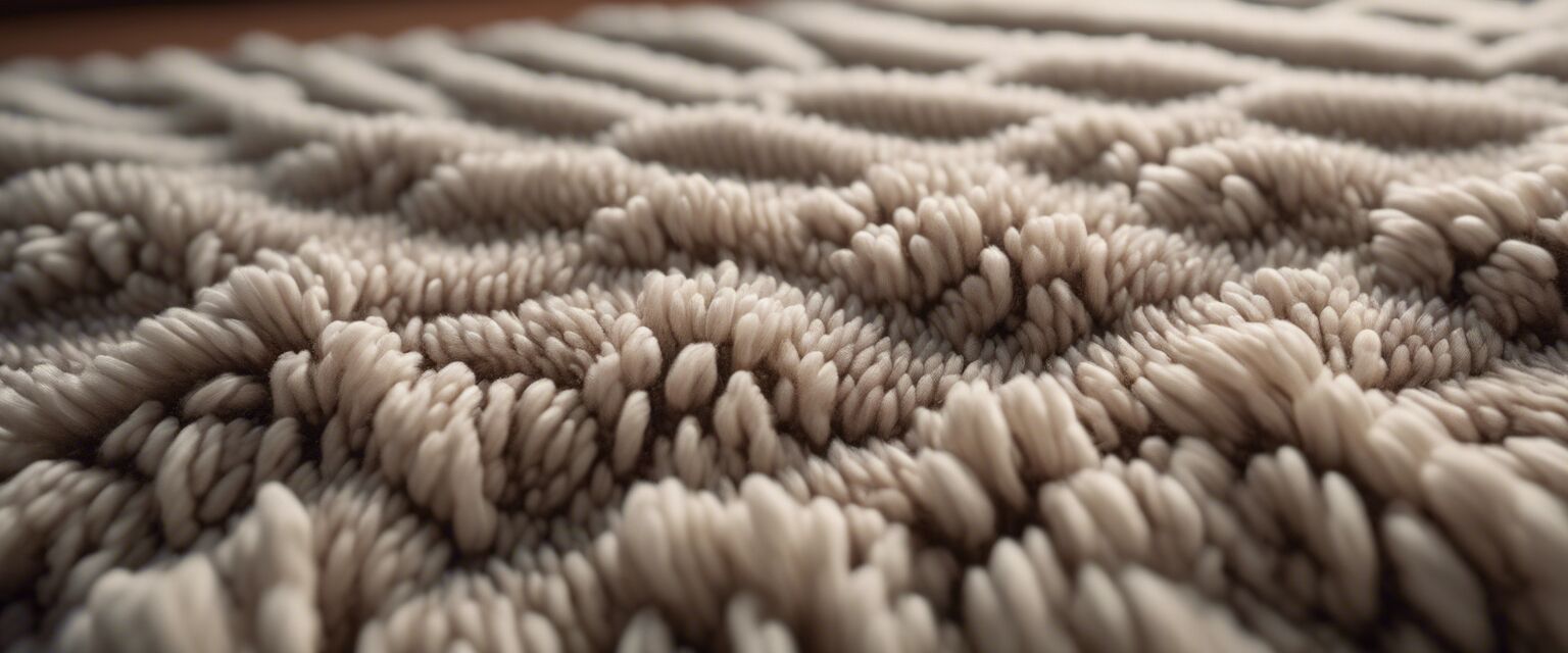 Textured loop pile carpet.